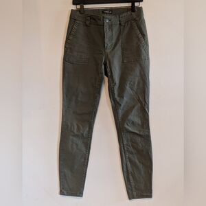 Toad&Co Olive Utility Pants Organic Cotton Tencel Stretch Ankle Size 4 Outside